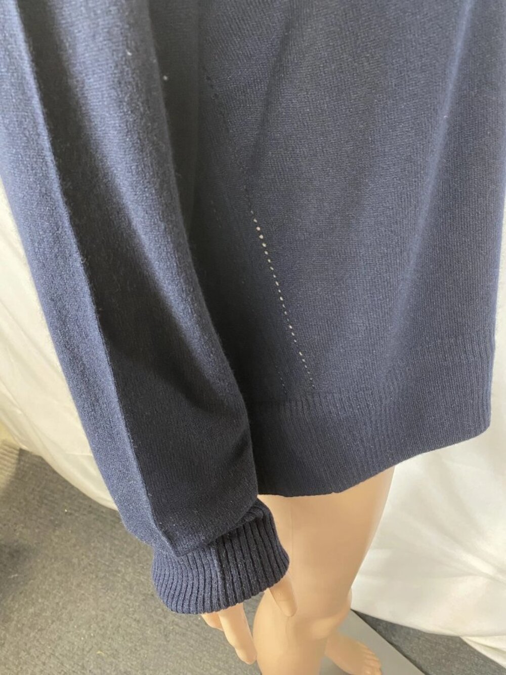 Reiss Womens Anya Wool Blend Open Stitch Sweater Size XL Navy Blue - Picture 3 of 16